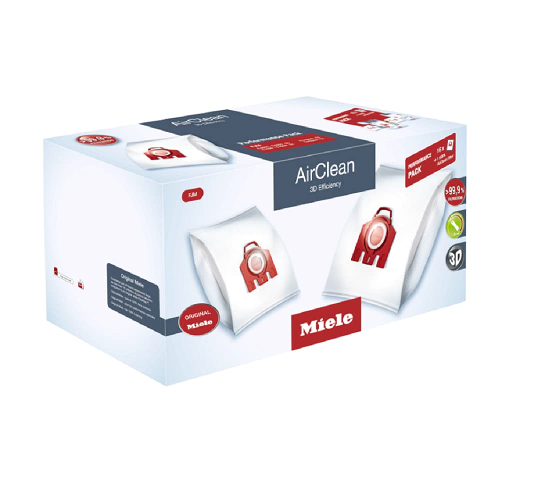 Miele FJM HA50 Performance Airclean 3D, 16 Pack Dustbag...