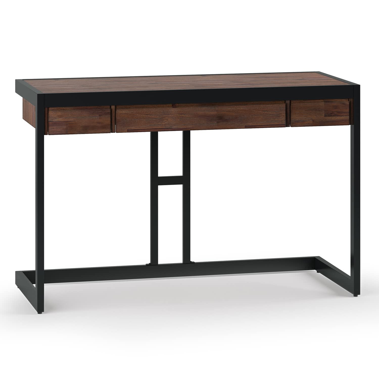 SIMPLIHOME Erina Solid Wood and Metal Modern Industrial 60 inch Wide Home Office Desk