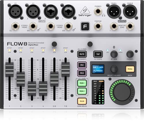 Behringer FLOW 8 8-Input Digital Mixer with Bluetooth A...