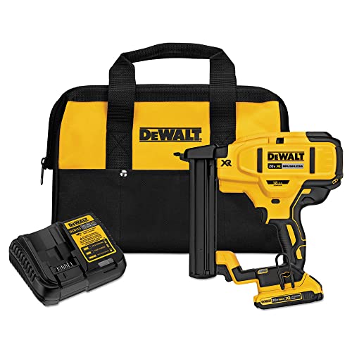 DEWALT 20V MAX Narrow Crown Stapler Kit, 18GA (DCN681D1...