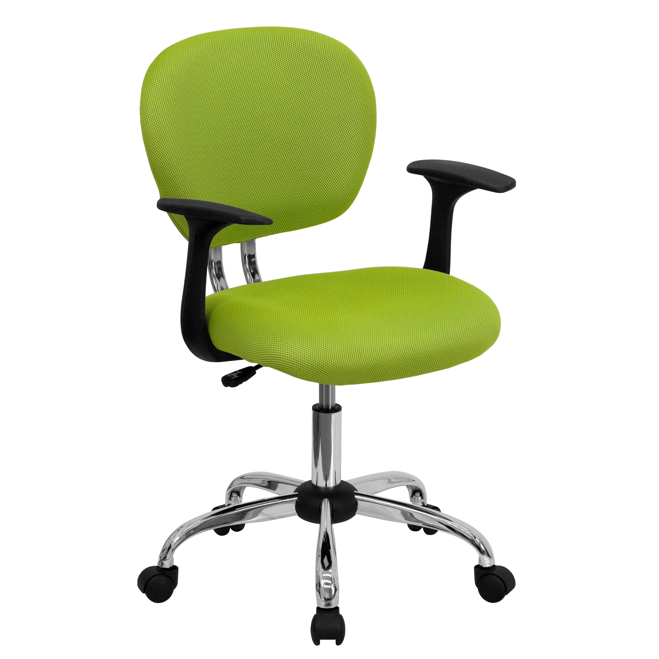 Flash Furniture Mid-Back Apple Green Mesh Padded Swivel...