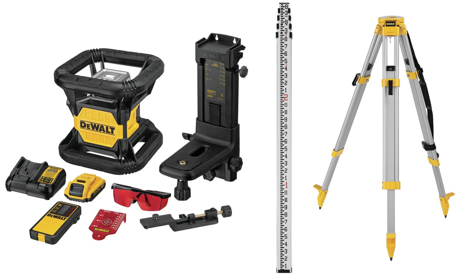 DEWALT DW079LRK 20V RED ROTARY LASER KIT FULL