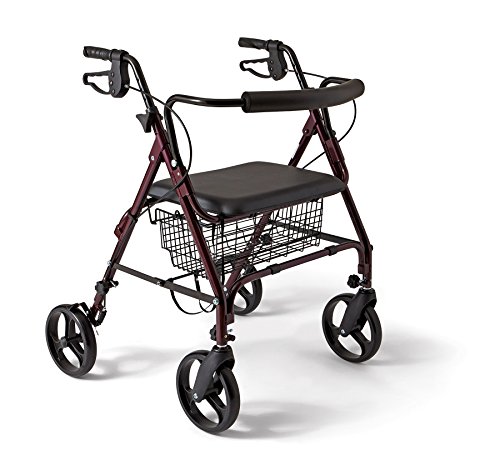 Medline Heavy Duty Bariatric Aluminum Mobility Rollator...