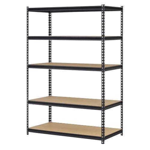 EDSAL URWM184872BK Black Steel Storage Rack, 5 Adjustab...