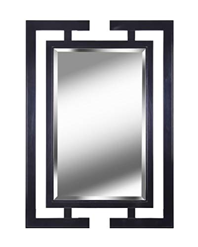 Kenroy Home Casual Wall Mirror ,41 Inch Height, 0.75 Inch Length, 29 Inch Width with Gloss Black