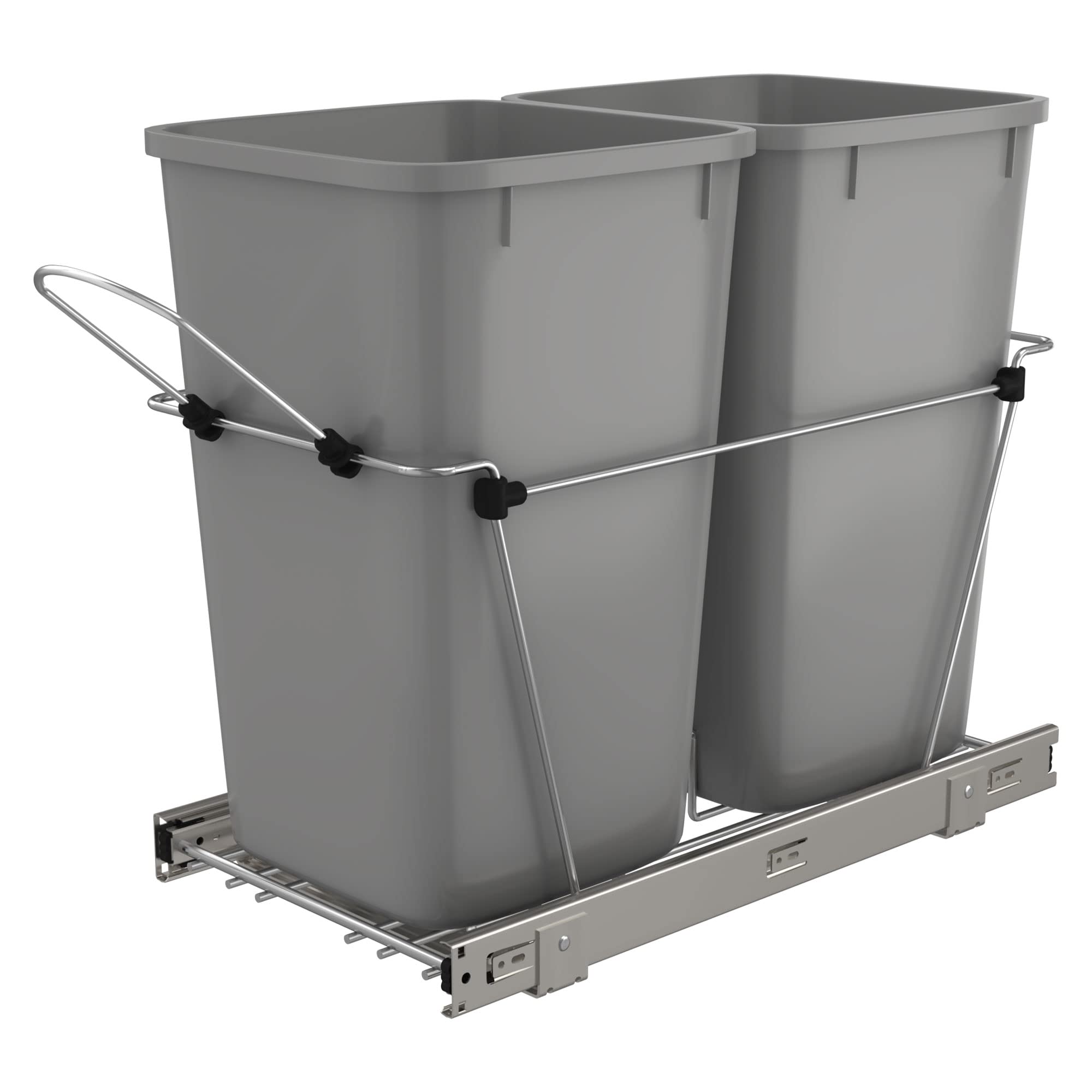 Rev-A-Shelf Double 27 Quart Sliding Pull Out Waste Cont...