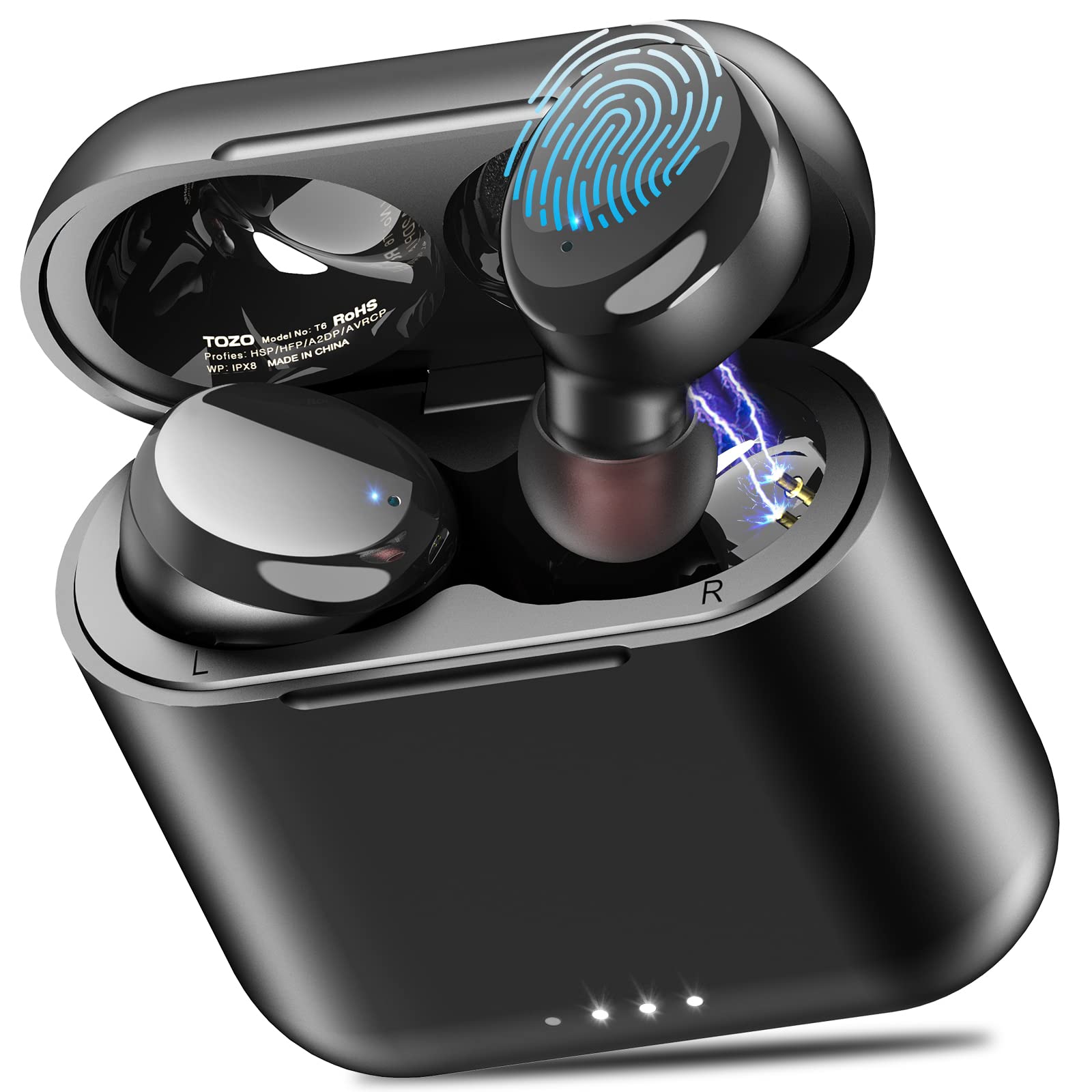 TOZO T6 True Wireless Earbuds Bluetooth 5.3 אוזניות בקר...