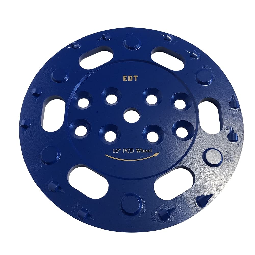 EDiamondTools 10" Concrete Grinding Disc Plate for Edco, Blastrac, MK, Husqvana Floor Grinders