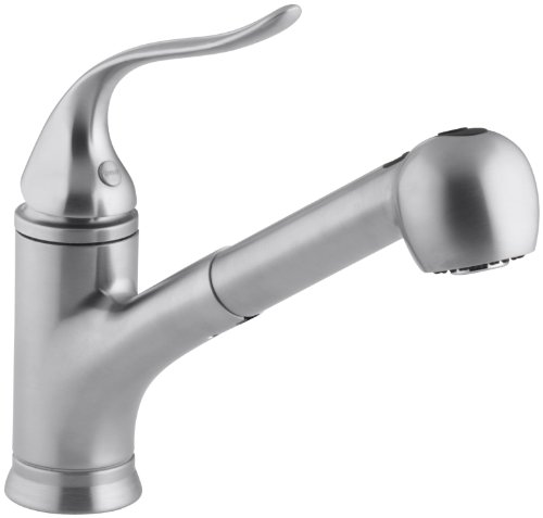 KOHLER K-15160-G Coralais(R) Single Three-Hole Sink Pull-Out Matching Color sprayhead, 9