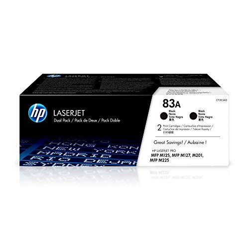 HP 83A CF283AD 2 Toner Cartridges Works with  LaserJet ...