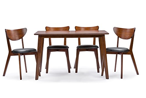 Baxton Studio Sumner Mid-Century Style 5 Piece Dining S...