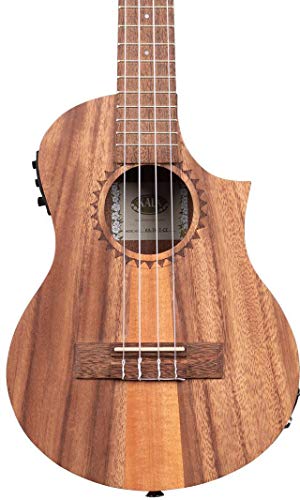 KALA Teak Tri-Top Tenor Ukulele with CUTAWAY & EQ Built...