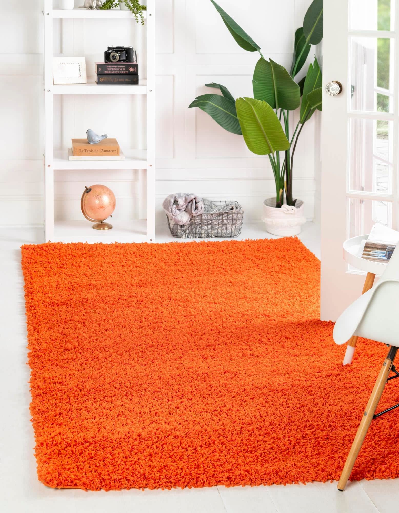 Unique Loom Solid Shag Collection Area Rug (8' Square, ...