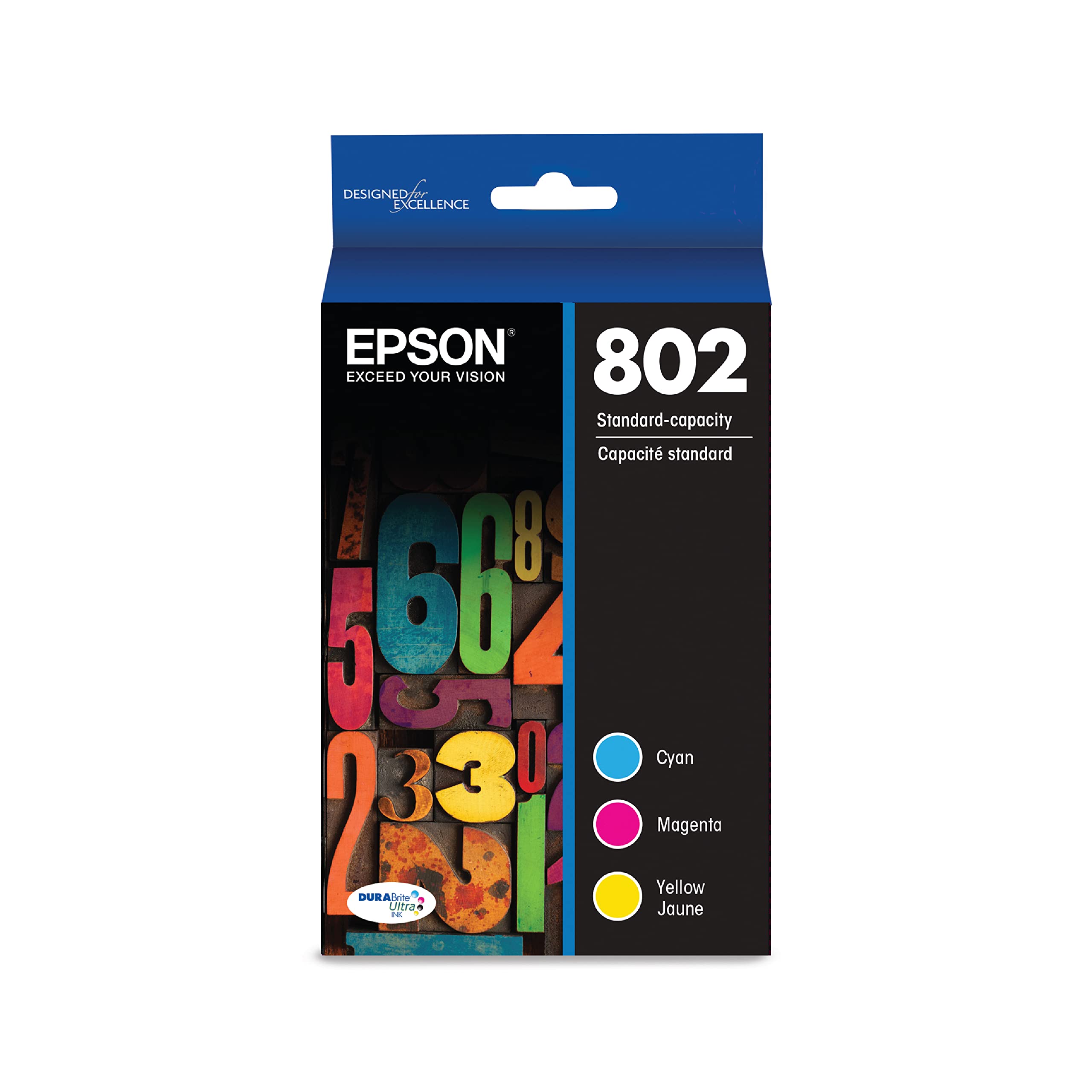 Epson T802 DURABrite Ultra -Ink Capacity Standard Color...