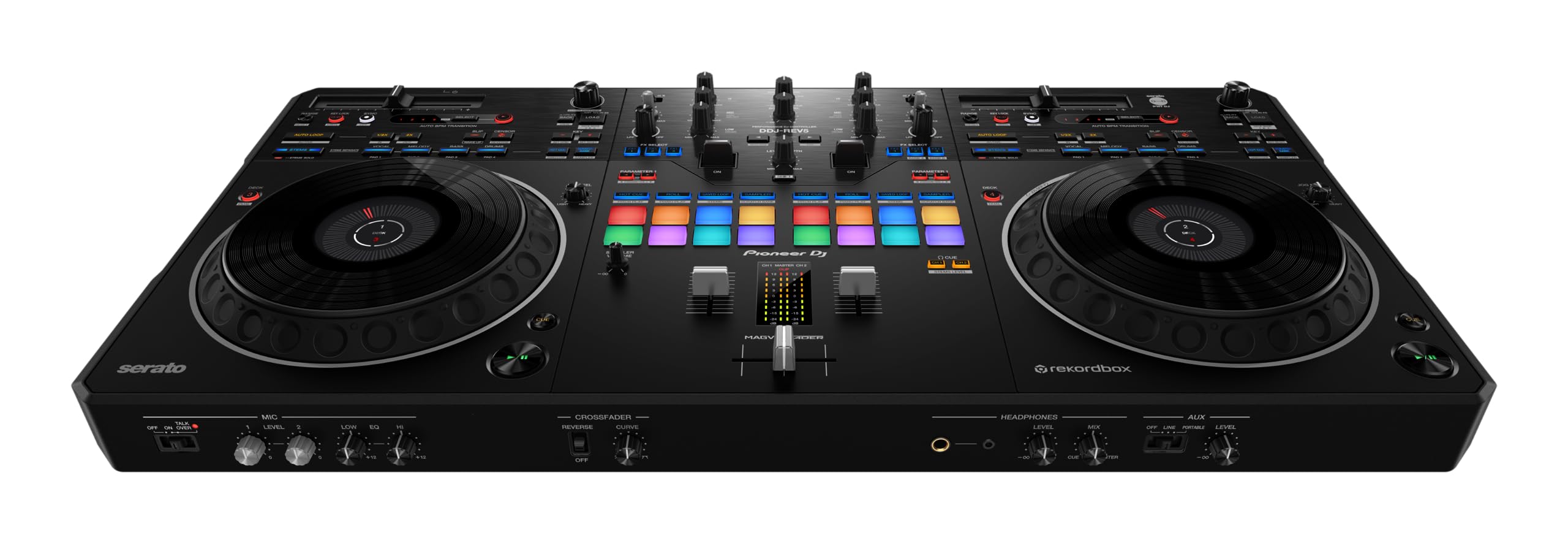 Pioneer DJ DDJ-REV5 בקר DJ עם 4 סיפונים עם הפרדת...