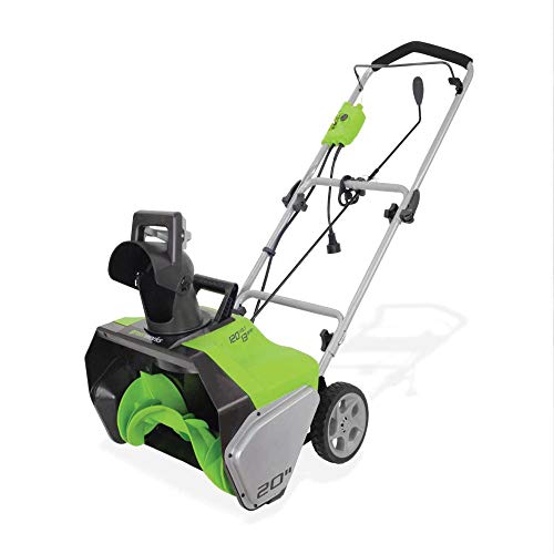 GreenWorks 13 Amp 20-Inch Corded Snow Thrower, 2600502