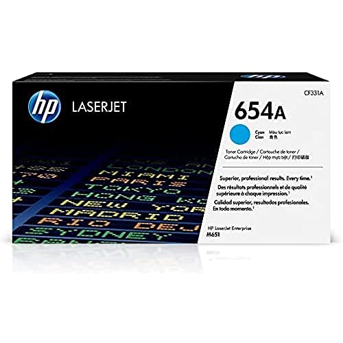 HP Original  654A Cyan Toner Cartridge | Works with  Co...