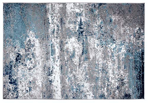 Rugshop Distressed Abstract Watercolor Area Rug