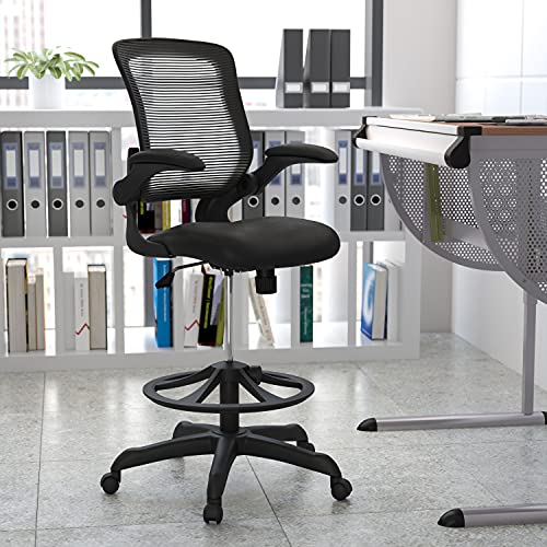 Flash Furniture Mid-Back Black Mesh Swivel Arogonomic T...