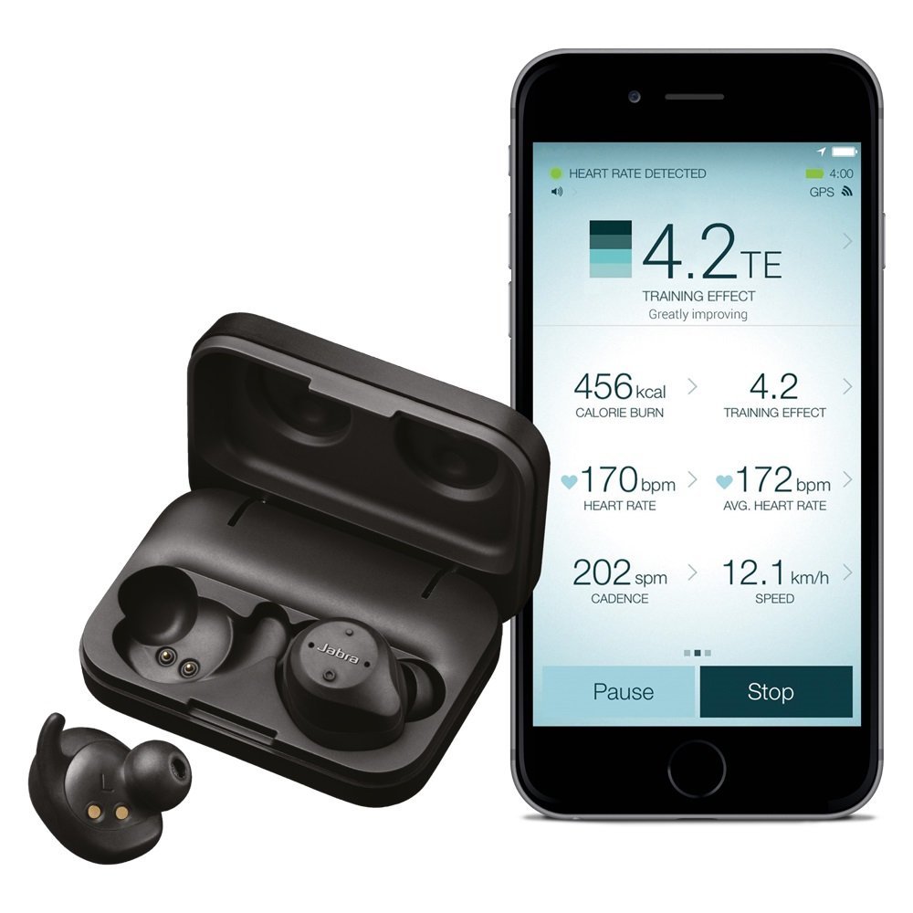 Jabra Elite Sport True Wireless Waterproof Fitness & Running Earbuds with Heart Rate and Activity Tracker - Advanced wireless connectivity and charging case - 4.5 Hour