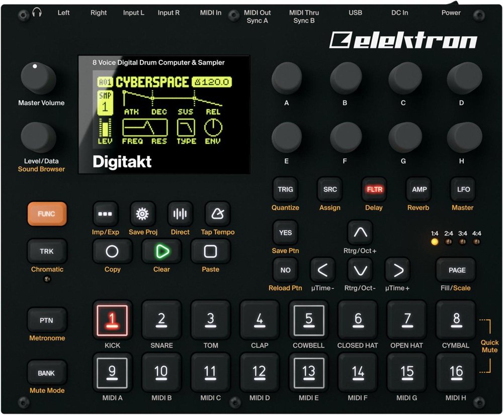 Elektron Digitakt 8-Track Drum Computer and Sampler